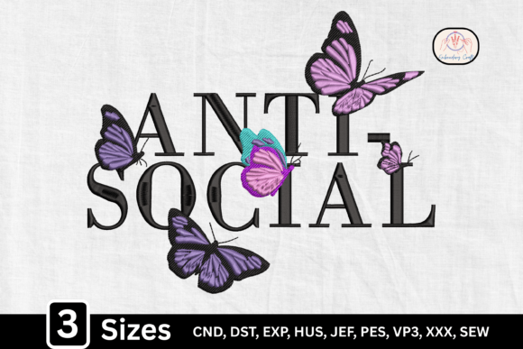 Aesthetic Anti Social Butterfly Embroidery Review